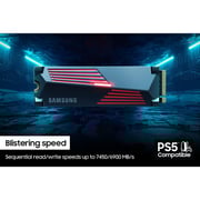 Samsung 990 PRO With Heatsink Solid State Drive PCIe 4.0 1TB Black MZ-V9P1T0GW