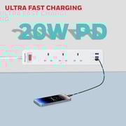 Honeywell 3 Out Surge Protector Master Switch 1.8m White