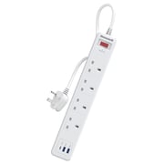 Honeywell 4 Out Surge Protector Master Switch 1.8m White
