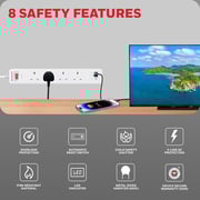 Honeywell 4 Out Surge Protector Master Switch 1.8m White