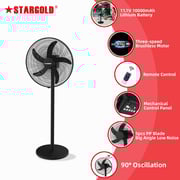 Stargold Rechargeable Fan SG-4065-BK