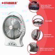 Stargold Rechargeable Fan SG-4066-WT