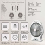 Stargold Rechargeable Fan SG-4066-WT