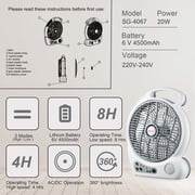 Stargold Rechargeable Fan SG-4067-WT
