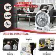 Stargold Rechargeable Fan SG-4067-WT