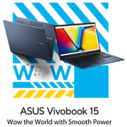 Asus Vivobook 15 (2024) Laptop - 12th Gen / Intel Core i7-12700H / 15.6inch FHD / 512GB SSD / 8GB RAM / Shared Intel Iris Xe Graphics / Windows 11 Home / English & Arabic Keyboard / Quiet Blue / Middle East Version - [X1502ZA-EJ2260W]