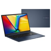 Asus Vivobook 15 (2024) Laptop - 13th Gen / Intel Core i5-1335U / 15.6inch FHD / 512GB SSD / 8GB RAM / Shared Intel Iris Xe Graphics / Windows 11 Home / English & Arabic Keyboard / Quiet Blue / Middle East Version - [X1504VA-NJ123W]