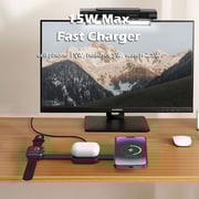 Max & Max 3-in-1 Magnetic Wireless Charger Black