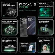 Tecno Pova 6 Pro 256GB 12GB Meteorite Grey 5G Smartphone - Middle East Version