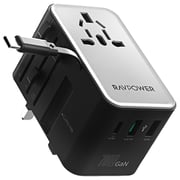 Ravpower Multi-Port Travel Charger With Built-in Type-C Cable Black