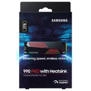 Samsung 990 Pro With Heatsink Internal Solid State Drive PCle4.0 2TB Black/Red MZ-V9P2T0GW