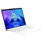 MSI PRESTIGE 13 AI EVO A1MG (2024) Laptop - 1st Series / Intel Core Ultra 7-155H / 13.3inch 2.8K / 1TB SSD / 16GB RAM / Shared Intel Arc Graphics / Windows 11 Home / English & Arabic Keyboard / Pure White / Middle East Version