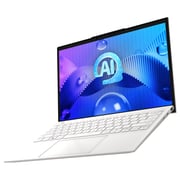 MSI PRESTIGE 13 AI EVO A1MG (2024) Laptop - 1st Series / Intel Core Ultra 7-155H / 13.3inch 2.8K / 1TB SSD / 16GB RAM / Shared Intel Arc Graphics / Windows 11 Home / English & Arabic Keyboard / Pure White / Middle East Version