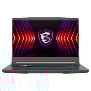 MSI THIN 15 B12UCX Gaming (2024) Laptop - 12th Gen / Intel Core i5-12450H / 15.6inch FHD / 512GB SSD / 8GB RAM / 4GB NVIDIA GeForce RTX 2050 Graphics / Windows 11 Home / English & Arabic Keyboard / Black / Middle East Version