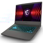 MSI THIN 15 B12UCX Gaming (2024) Laptop - 12th Gen / Intel Core i5-12450H / 15.6inch FHD / 512GB SSD / 8GB RAM / 4GB NVIDIA GeForce RTX 2050 Graphics / Windows 11 Home / English & Arabic Keyboard / Black / Middle East Version