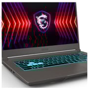 MSI THIN 15 B12UCX Gaming (2024) Laptop - 12th Gen / Intel Core i5-12450H / 15.6inch FHD / 512GB SSD / 8GB RAM / 4GB NVIDIA GeForce RTX 2050 Graphics / Windows 11 Home / English & Arabic Keyboard / Black / Middle East Version