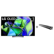 LG OLED evo C3 55 inch 4K Smart TV 2023 with Magic remote, HDR, WebOS + JVC 600 Watts Soundbar