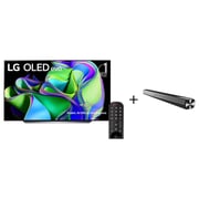 LG OLED evo C3 83 inch 4K Smart TV 2023 with Magic remote, HDR, WebOS + JVC 600 Watts Soundbar