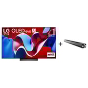 LG 77 Inch OLED evo AI C4 4K Smart TV AI Magic remote Dolby Vision webOS24 2024 + JVC 600 Watts Soundbar