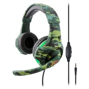 Nyko 111639 Deluxe Wired Over Ear Gaming Headset Green Camoflage