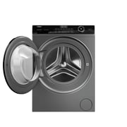Haier Front Load Washing Machine with direct motion inverter, Super Drum, 8KG, 1400 RPM, Silver- HW80-B14959S6TU1