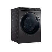 Haier Front Load Washing Machine with Direct Motion Inverter Motor, Super Drum, 1400 RPM, 8KG, Dark Silver- HW80-B14959S8TU1