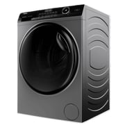 Haier Front Load Washing Machine with Direct Motion Inverter Motor, Super Drum, 9KG, 1400 RPM, Dark Silver- HW90-B14959S6TU1