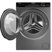 Haier Front Load Washing Machine with Direct Motion Inverter Motor, Super Drum, 9KG, 1400 RPM, Dark Silver- HW90-B14959S6TU1