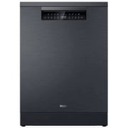 Haier Dishwasher 8 programs , 15 person , Black silk steel - HDWE15-46BK6EG