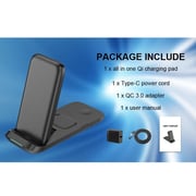 Digitplus 3-in-1 Wireless Charging Station Black