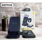 Digitplus 3-in-1 Wireless Charging Station Black