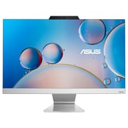Asus A3402 All-in-One (2024) Desktop - 12th Gen / Intel Core i7-1255U / 23.8inch FHD / 512GB SSD / 16GB RAM / Shared Intel Iris Xe Graphics / Windows 11 Home / English & Arabic Keyboard / White / Middle East Version - [A3402WBAK-I716512W0W]