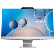 Asus A3402 All-in-One (2024) Desktop - 12th Gen / Intel Core i7-1255U / 23.8inch FHD / 512GB SSD / 16GB RAM / Shared Intel Iris Xe Graphics / Windows 11 Home / English & Arabic Keyboard / White / Middle East Version - [A3402WBAK-I716512W0W]