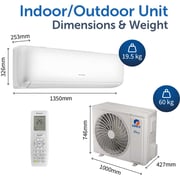 Gree Split Air Conditioner i CHARMO-36C3, 3.0 Ton, Inverter Compressor, R410A, Wi-Fi App Control, 3D Air Flow, Turbo Mode