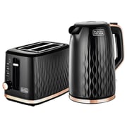 Black and Decker Electric Kettle With Bread Toaster Breakfast Set MBF90-B5