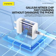 Foneng GaN 45W Wall Charger With USB-C to USB-C cable 1m(Assorted)