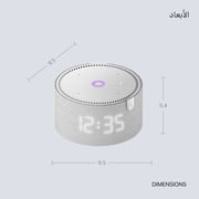 ياسمينا Y-00020 مكبر صوت ذكي متطور مدعم بخاصية الذكاء الاصطناعي الشبيه بالإنسان حجم ميني باللون الرمادي