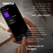 ياسمينا Y-00020 مكبر صوت ذكي متطور مدعم بخاصية الذكاء الاصطناعي الشبيه بالإنسان حجم ميني باللون الأسود