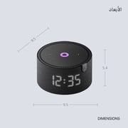 ياسمينا Y-00020 مكبر صوت ذكي متطور مدعم بخاصية الذكاء الاصطناعي الشبيه بالإنسان حجم ميني باللون الأسود