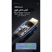 Wiwu TM01 Type-C To Lighting 20W PD Fast charging Data Cable 1.2M, Transparent Design, Super durable, Data sync - Black