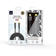Wiwu TM01 Type-C To Lighting 20W PD Fast charging Data Cable 1.2M, Transparent Design, Super durable, Data sync - Black