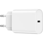 WIWU Quick Series 20W PD Fast Wall Charging Adapter Type-C Port With Type-C to Lightning Cable - White - Wi-U001