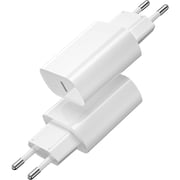 WIWU Quick Series 20W PD Fast Wall Charging Adapter Type-C Port With Type-C to Lightning Cable - White - Wi-U001