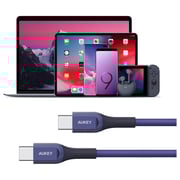 Aukey Kevlar Core USB-C To USB-C Cable 1.2m Blue