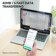 Aukey Braided USB-C To USB-C Cable 1m White