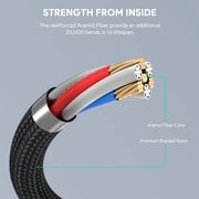 Aukey Braided USB-C To USB-C Cable 1m White