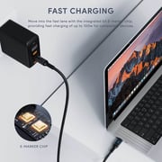 Aukey PD Braided USB-C To USB-C Cable 1.8m White