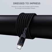 Aukey PD Braided USB-C To USB-C Cable 1.8m White