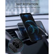 Aukey Super Magnetic Car Mount Phone Holder, Air Vent Clip, 360° Rotation, Secure Grip – Black – HD-C74-BK