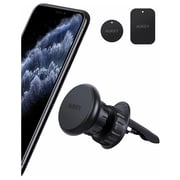 Aukey Super Magnetic Car Mount Phone Holder, Air Vent Clip, 360° Rotation, Secure Grip – Black – HD-C74-BK